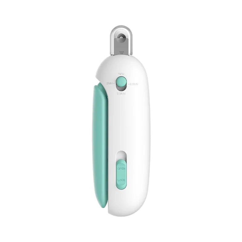 Blue manual pet nail clippers with adjustable opening